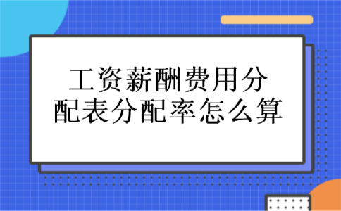 工资薪酬费用分配表分配率怎么算