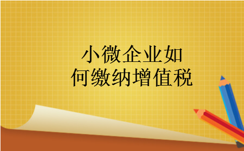 小微企业如何缴纳增值税