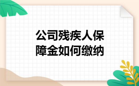 公司残疾人保障金如何缴纳 公司残疾人保障金如何缴纳