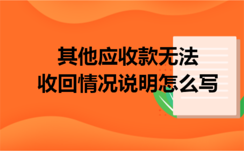 其他应收款无法收回情况说明怎么写