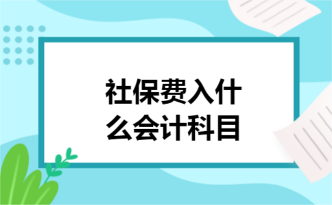 社保费入什么会计科目