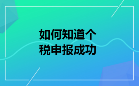 如何知道个税申报成功