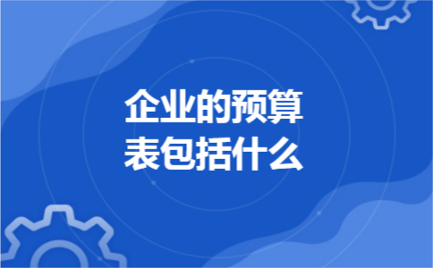 企业的预算表包括什么