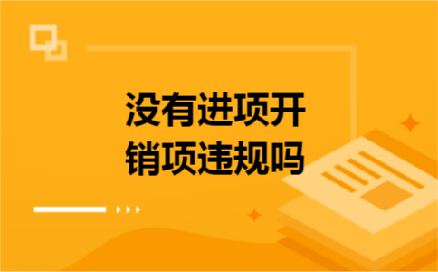 没有进项开销项违规吗