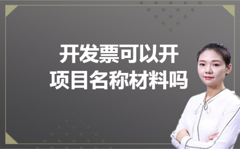 开发票可以开项目名称材料吗