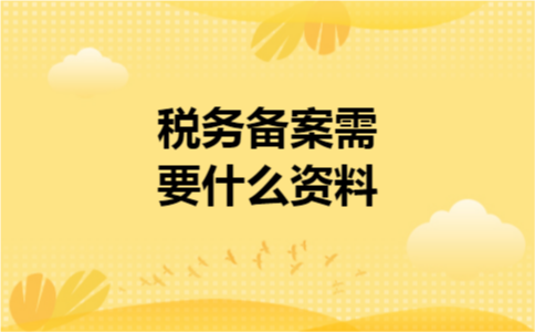 税务备案需要什么资料