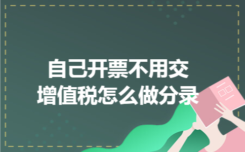 自己开票不用交增值税怎么做分录