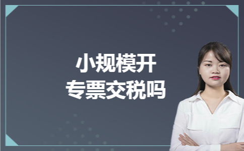 小规模开专票交税吗