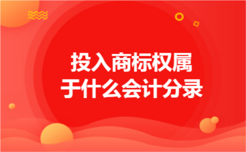 投入商标权属于什么会计分录