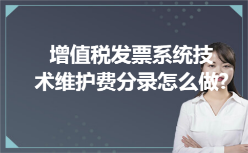增值税发票系统技术维护费分录怎么做?