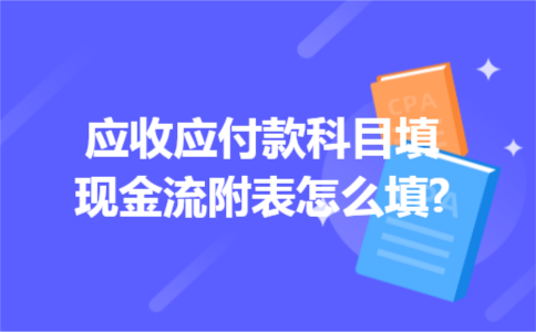 应收应付款科目填现金流附表怎么填?