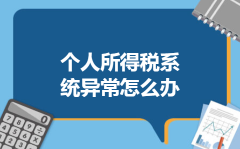 个人所得税系统异常怎么办