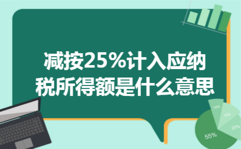  减按25%计入应纳税所得额是什么意思