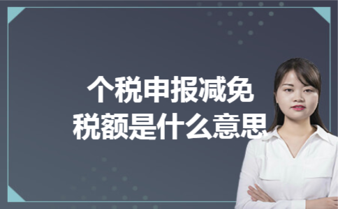 个税申报减免税额是什么意思